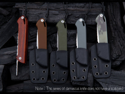 3.1 in Edc Folding Pocket Knife, D2 Tool Steel Blade, White G10 Handle