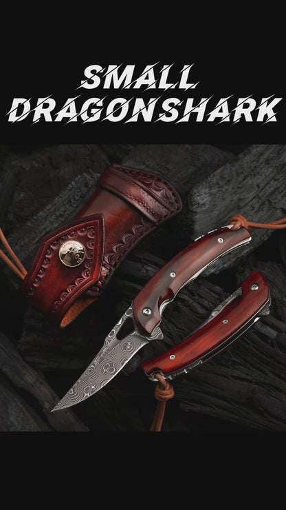SPIRIT DEED 2.95in Japanese Handmade Folding Knives, VG10 Damascus Steel,Rosewood Handle